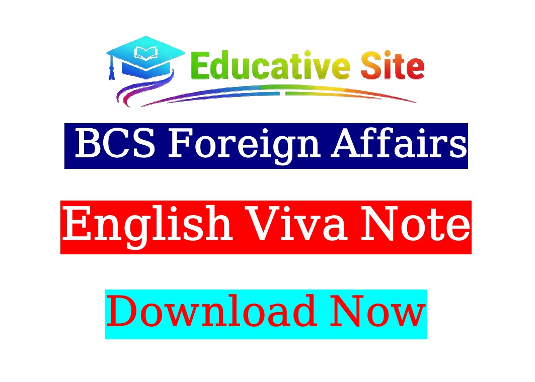 BCS Foreign Affairs English Viva Note